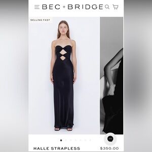 BEC + BRIDGE black floor length gown